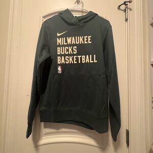 Milwaukee Bucks Basketball Green Nike Dri-Fit Hoodie NWT